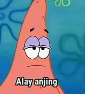 ➖ Patrick Star SpongeBob SquarePants Alay anjing Dessin animé, Patrick Étoile, Bob l'éponge, Insulte, Mème telegram sticker