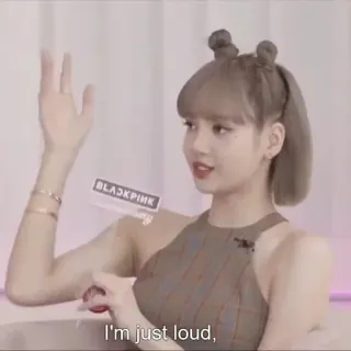 🪶 Lisa I'm just loud, kpop, musica, lisa, blackpink, cantante whatsapp sticker