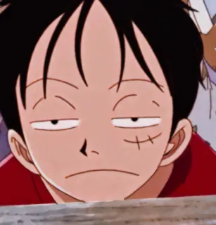 🙁 Monkey D. Luffy One Piece Anime, One Piece, Monkey D. Luffy, Luffy telegram sticker