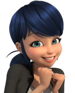 😍 Marinette мультфильм, девочка, улыбается, Miraculous Ladybug telegram sticker