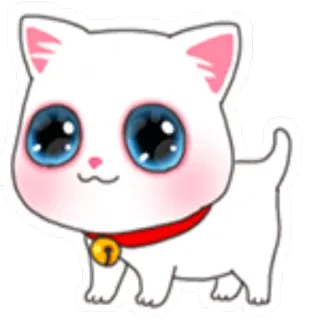 😀 chat, chaton, mignon, animal, kawaii, animal de compagnie telegram sticker