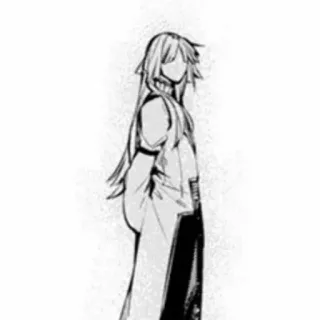 🥀 Anime, Mangá, Cabelo Comprido, Rosto Inexpressivo, Feminino telegram sticker