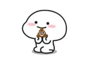 🍼 ตัวละคร, การ์ตูน, น่ารัก, อิโมจิ, อึ telegram sticker