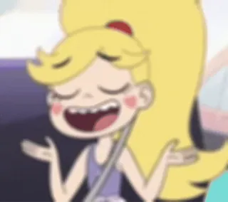 ⭐️ Star Butterfly Star vs. the Forces of Evil hoạt hình, Star Butterfly, nhún vai, animated, nhân vật, hài hước, tư thế whatsapp sticker