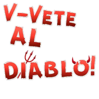 😡 V-Vete AL DIABLO! diavolo, spagnolo, insulto, maledizione, parolaccia, sottopentola whatsapp sticker