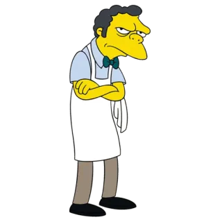 😊 Moe Szyslak The Simpsons Moe, The Simpsons, bartender, tokoh kartun telegram sticker