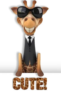 😎 CUTE Giraffe, niedlich, Anzug, Sonnenbrille, Tier, Cartoon telegram sticker