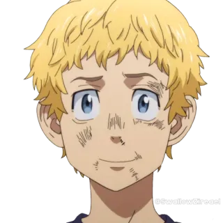 🙂 @SwallowZireaei Anime, Kartun, Anak laki-laki, Pirang, Tersenyum, Karakter telegram sticker
