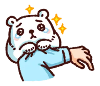 😙 슬픈, 우는, 화난, 만화, 곰, 감정적인 telegram sticker
