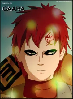 😒 Gaara Naruto GAARA anime, character, cartoon, gaara, naruto telegram sticker