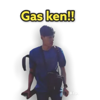 🚀 Gas ken!! tekst, indonezyjski, jedziemy telegram sticker