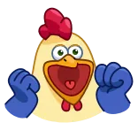 😍 ayam, hewan, kartun, lucu, semangat, perayaan telegram sticker