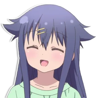 😄 Anime, Mädchen, Fröhlich, Lächelnd, Süß whatsapp sticker