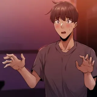 🌒 man, scared, anime, shocked, worried telegram sticker