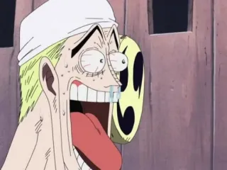 👀 Sanji One Piece 애니메이션, 웃긴, 과장된, 얼굴, 코미디 telegram sticker