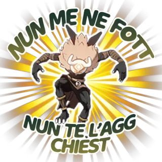 😌 NUN ME NE FOTT
NUN TE L'AGG CHIEST italienisch, ausdruck, zitat, text, lustig, humor, meme telegram sticker