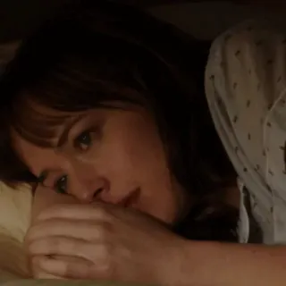 🗽 wanita, orang, tempat tidur, berbaring, Dakota Johnson telegram sticker