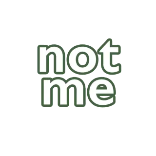 😌 not me bukan aku, ucapan, pernyataan telegram sticker