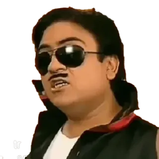 ✳️ Jethalal Taarak Mehta Ka Ooltah Chashmah Jethalal, programa de TV indiano, Taarak Mehta, engraçado, óculos de sol telegram sticker