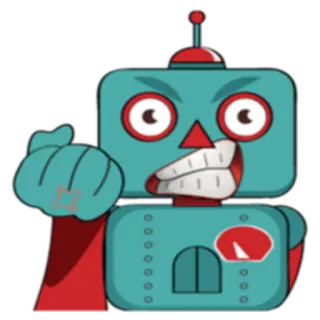 😠 робот, мультфильм, стикер, анимация telegram sticker