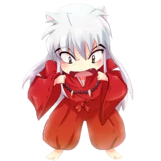 😠 Inuyasha Anime, Manga, Chibi, Dibujos animados, Inuyasha, Demonio whatsapp sticker