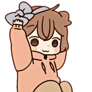 🌨 süß, Cartoon, Anime, Figur, kawaii, Aufkleber, Schleife, Hoodie telegram sticker