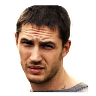 😣 Tom Hardy attore, celebrità, faccia, ritratto telegram sticker