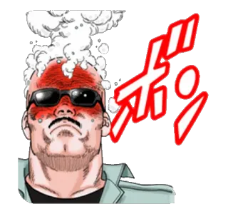 😳 angry, upset, frustrated, steam, explosion, anime, cartoon telegram sticker
