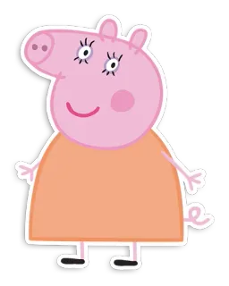 😊 Peppa Pig Cartoon, Varken, Kinderen, Peppa telegram sticker