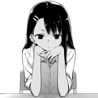 🖤 Nagatoro Don't Toy with Me, Miss Nagatoro anime, manga, nagatoro, cute, girl, schoolgirl, kawaii telegram sticker