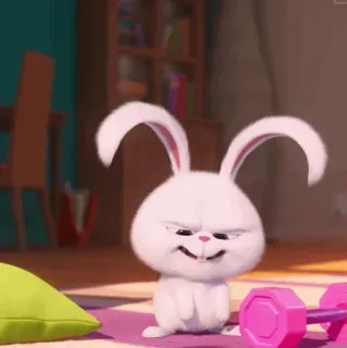 ❄ Snowball The Secret Life of Pets Snowball, The Secret Life of Pets, bunny, rabbit, cute telegram sticker