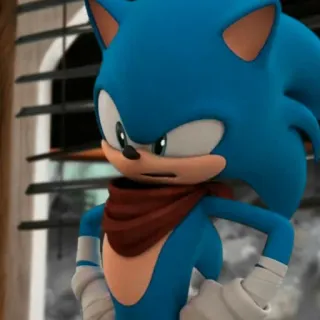 😠 Sonic the Hedgehog Соник, Мультфильм, Ёж, Синий, Злой telegram sticker