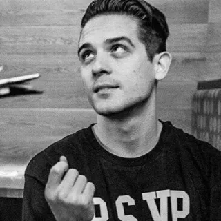 〰 uomo, ritratto, bianco e nero, persona, cantante, musica telegram sticker