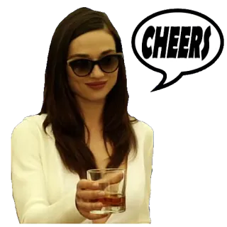 🍻 CHEERS salute, bevanda, donna, festa, brindisi telegram sticker