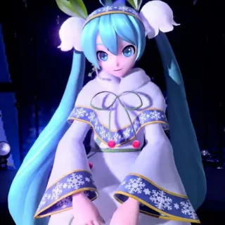 💧 Hatsune Miku Anime, Vocaloid, Hatsune Miku, Cantante virtual, Personaje, Snow Miku telegram sticker