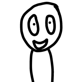 😃 monigote, dibujos animados, garabato, dibujo, simple, personaje telegram sticker