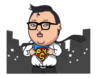 😑 Psy cantante, K-pop, Gangnam Style, baile whatsapp sticker