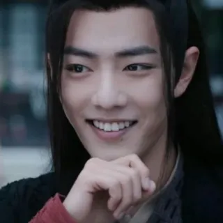 😁 Xiao Zhan sorrindo, ator, chinês, homem, celebridade whatsapp sticker