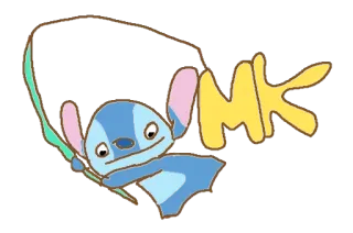 👨 Stitch MK Stitch, Disney, Cartone animato, Personaggio telegram sticker