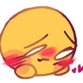 💖 Biểu tượng cảm xúc, Tình yêu, Dễ thương, Đỏ mặt, Vàng telegram sticker