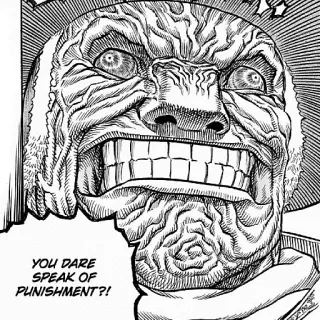 😡 YOU DARE SPEAK OF PUNISHMENT?! visage, punition, manga, colère, expression telegram sticker