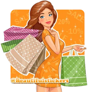 🛍 @BeautifulStickers Compras, Mulher, Bolsas, Moda, Promoção, Oferta telegram sticker