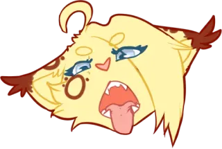 😜 cat, cartoon, animal, cute, sticker telegram sticker