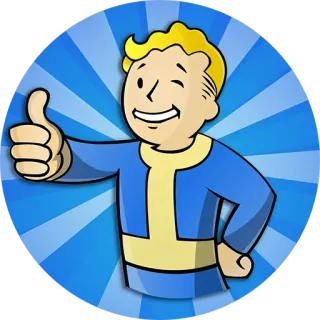 👍 Vault Boy Fallout Fallout, Vault Boy, การ์ตูน, ยกนิ้วโป้ง, วิดีโอเกม, สติกเกอร์ telegram sticker