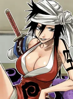 🍒 Yoruichi Shihouin Bleach Anime, Manga, Yoruichi, Shihoin, Spada, Combattente, Ninja, Guerriero telegram sticker