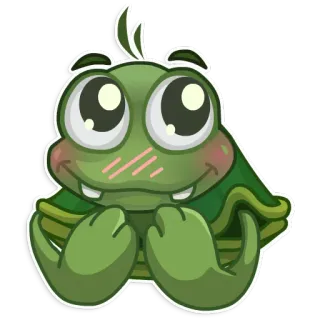 ☺️ Schildkröte, niedlich, Cartoon, Tier telegram sticker