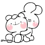 😋 TarotSticker urso, coelho, fofo, abraço telegram sticker