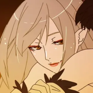 🤍 Shinobu Oshino Monogatari Аниме, Вампир, Monogatari, Девушка, Персонаж whatsapp sticker