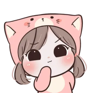 🐱 cartoon, anime, girl, cute, character, kawaii telegram sticker