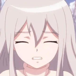 😣 Anime, Fille, Dessin animé, Triste, Manga telegram sticker